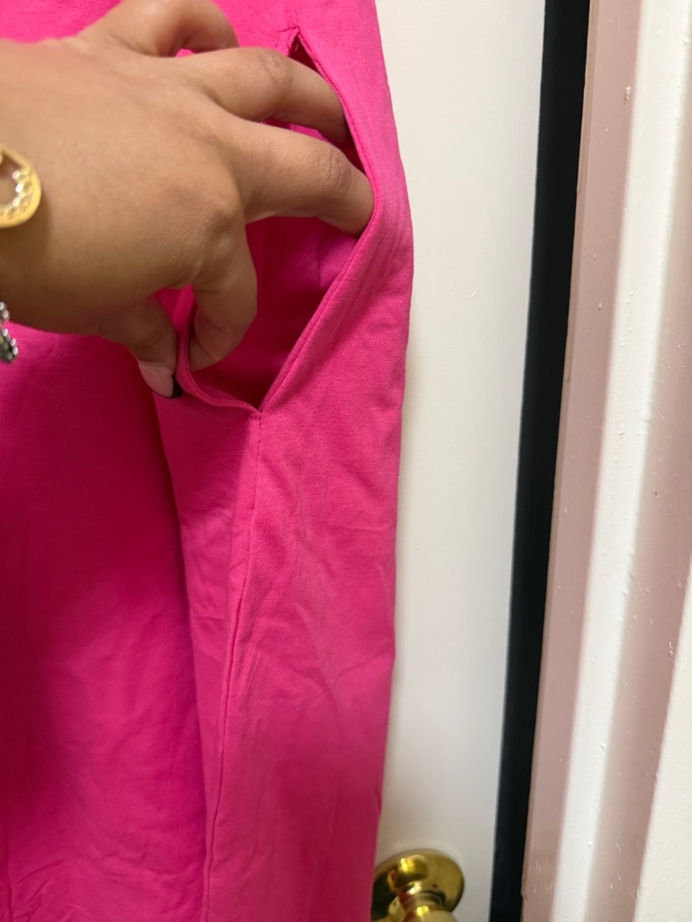 Ladies' Sleeveless Hot Pink Shift Dress by Ofeefan - Picture 3 of 5